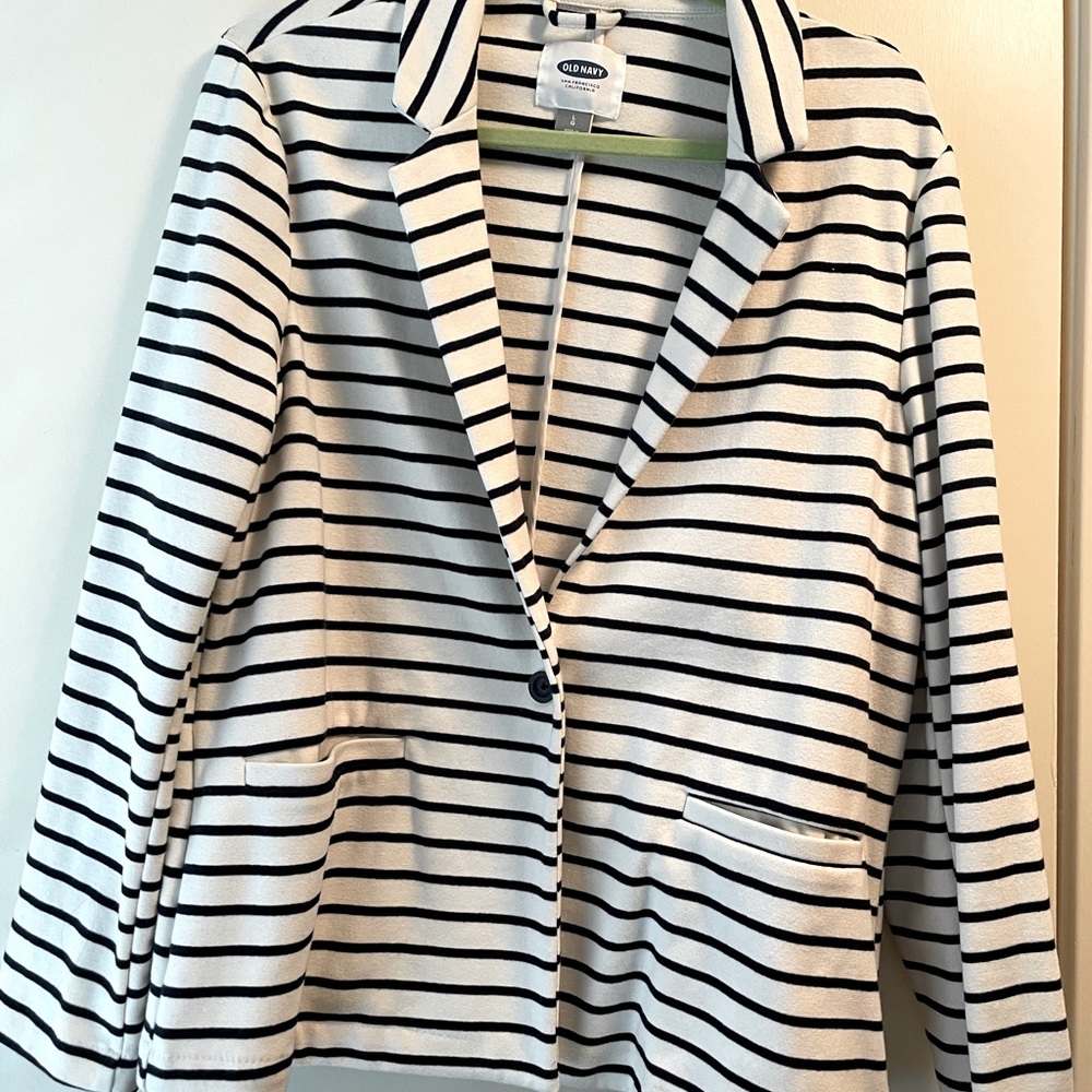 Striped cotton blazer